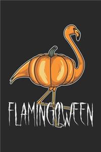 Flamingoween: Halloween Kürbis Mumie Hexe Flamingo Notizbuch / Tagebuch / Heft mit Karierten Seiten. Notizheft mit Weißen Karo Seiten, Malbuch, Journal, Sketchbuc