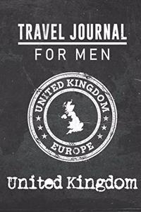 Travel Journal for Men United Kingdom