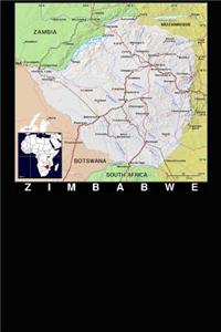 Modern Day Color Map of Zimbabwe in Africa Journal