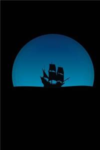 Sailing Ship Against the Moon Journal