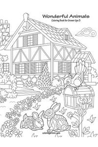 Wonderful Animals Coloring Book for Grown-Ups 3
