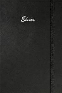 Elena: Blank Cookbook Recipes & Notes Featuring 120 Pages 6x9 Simulated Leather Cover