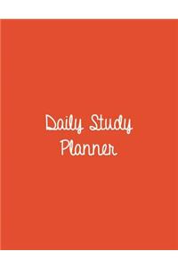 Daily Study Planner: Dark Orange: Study Planner 8.5 X 11: Study Planner 1 Year: Study Planner Notebook: Study Planner for College Students: Study Planner Korean
