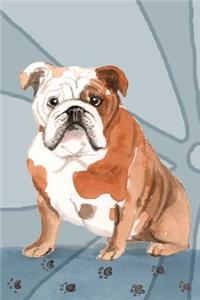 Bullet Journal Notebook for Dog Lovers, English Bulldog Sitting Pretty 9