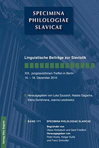 Linguistische Beitraege Zur Slavistik