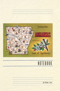 Vintage Lined Notebook Greetings from Arkansas