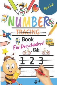 Number Tracing Book For Preschoolers! Kids age 3-5