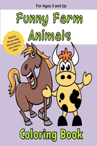 Funny Farm Animals Coloring Book