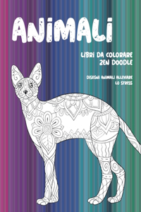 Libri da colorare Zen Doodle - Disegni animali alleviare lo stress - Animali
