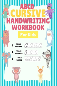 ABCD Cursive Handwriting Workbook For Kids