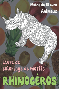 Livre de coloriage de motifs - Moins de 10 euro - Animaux - Rhinocéros