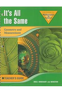It's All the Same: Geometry and Measurement