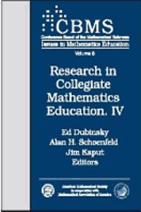 Research in Collegiate Mathematics Education IV