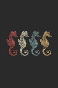 Colorful Seahorse Retro