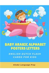 Baby Arabic Alphabet Posters Letters English Dutch Flash Cards for Kids