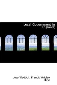 Local Government in England;