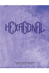 Hexagonal Graph Paper Notebook 1/4 inch hexagons - 160 pages
