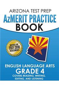 Arizona Test Prep Azmerit Practice Book English Language Arts Grade 4