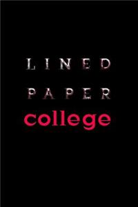 Lined Paper College