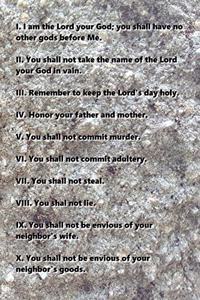 2020 Daily Planner Religious Theme Ten Commandments Modern Stone