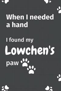 When I needed a hand, I found my Lowchen's paw
