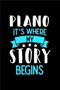 Notizbuch Plano It's Where My Story Begins