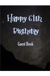 Happy 61th Birthday Guest Book