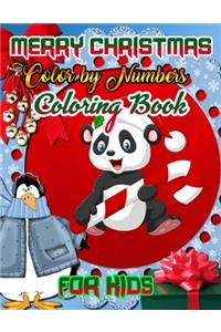 Merry Christmas Color by Numbers Coloring Book for Kids