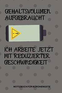 Gehaltsvolumen Aufgebraucht Ich Arbeite Jetzt Mit Reduziertert Geschwindigkeit