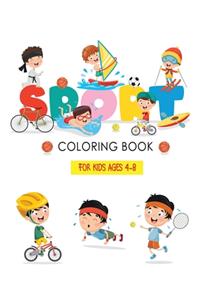 Sports Coloring Books For Kids Ages 4-8
