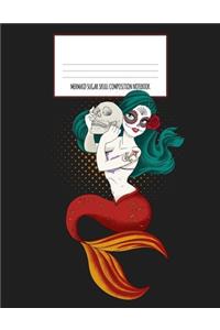 Mermaid Sugar Skull Composition Notebook