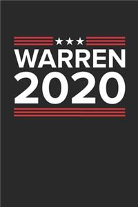 Warren 2020 Notebook - Elizabeth Warren Gift - Vintage President Journal - 2020 Election Diary for Democratic Friends And Family