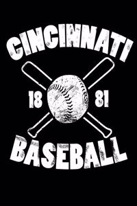 Cincinnati Baseball: Vintage and Distressed Cincinnati Baseball Notebook for Baseball Lovers