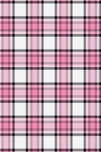 2020 Weekly Planner Pink Black White Plaid Tartan Pattern 134 Pages