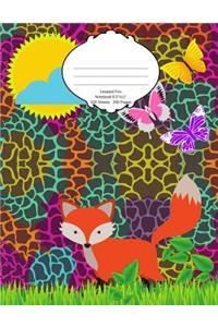Leopard Fox Notebook: School Supplies Composition Book and Journal for Kids