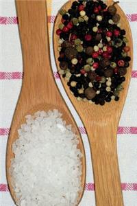 Salt and Pepper in Wooden Spoons Journal