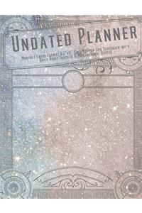 Undated Planner Monthly Large Format 8.5
