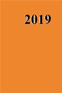 2019 Weekly Planner Orange Color Simple Plain Orange 134 Pages: (Notebook, Diary, Blank Book)