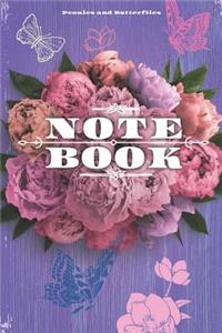 Peonies and Butterflies Notebook