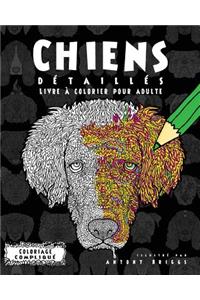 Chiens Détaillés- Livre à colorier pour adulte