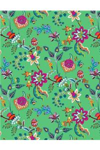 My Big Fat Journal Notebook Chinoiserie Pattern On Green