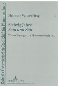 Siebzig Jahre «Sein Und Zeit»