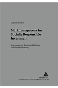 Markttransparenz Im Socially Responsible Investment