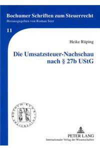 Die Umsatzsteuer-Nachschau Nach § 27b Ustg