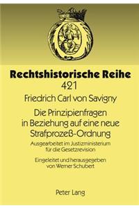 Die Prinzipienfragen in Beziehung Auf Eine Neue Strafprozeß-Ordnung