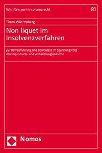 Non Liquet Im Insolvenzverfahren