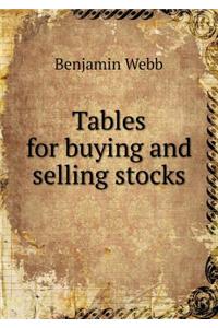 Tables for Buying and Selling Stocks