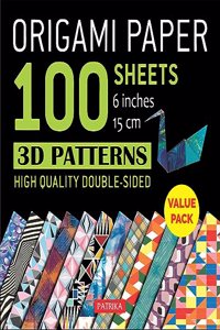 Origami Paper 100 sheets 3D Patterns 6" (15 cm): Double-Sided Origami Sheets with 12 Different Designs (Instructions for 12 Projects Included)