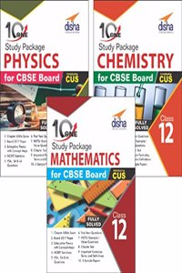 Combo 10 in One Study Package for CBSE Physics, Chemistry & Mathematics Class 12 with 15 Model Papers