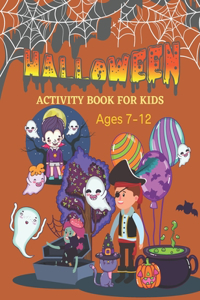 Halloween activity book for kids ages 7-12